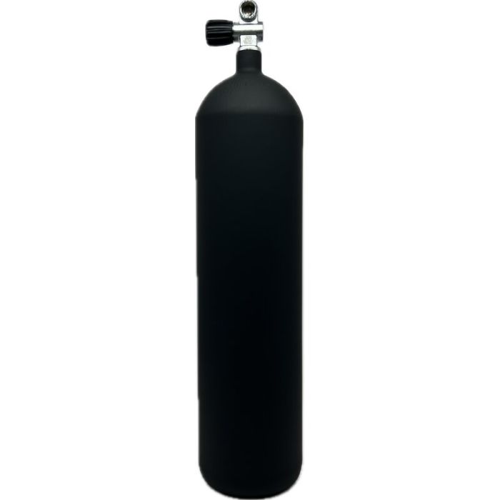 Matt - POLARIS Monoflasche 12l Lang Schwarz Matt 232bar DIN Zweitabgang - Konkav