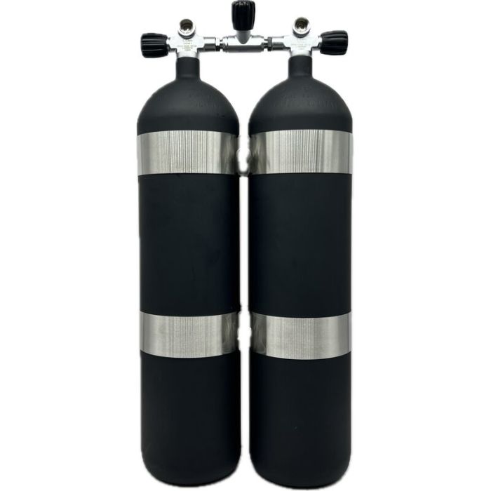 Matt - POLARIS Doppel 12l lang Schwarz Matt 232bar DIN - Konkav