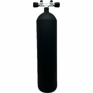 POLARIS Monoflasche 12l lang Schwarz Matt 232bar DIN Twin - Konkav